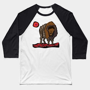 Buffalo Teaching of Respect Manaajiiwewin Ojibwe WAWEZHI CANADA Baseball T-Shirt